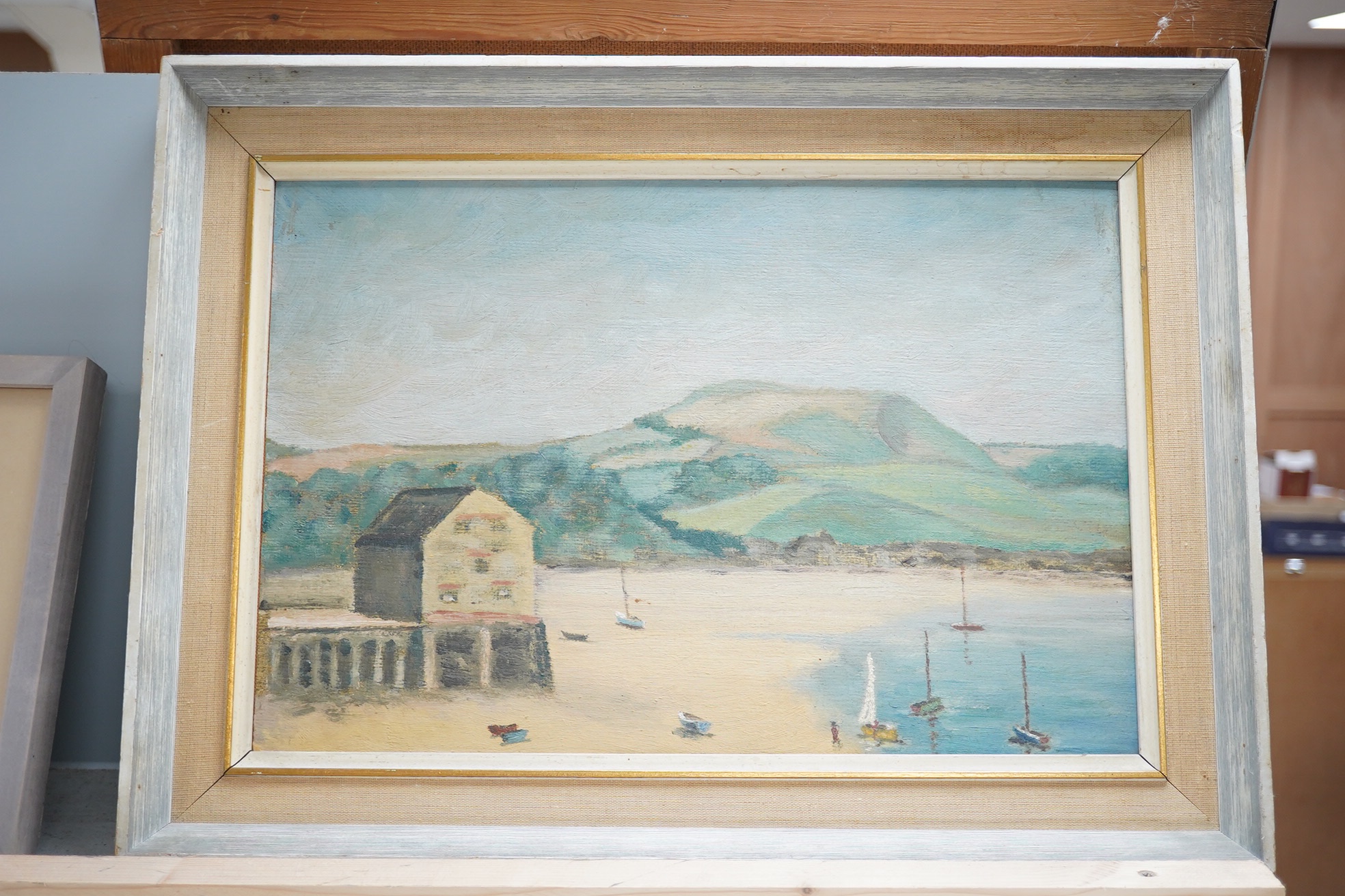 M Tindale Davis, oil on board, ‘Pendoggett’, unsigned, inscribed verso, 25 x 38cm. Condition - fair to good